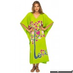 Back From Bali Womens Beach Cover up Maxi Kaftan Love Tree Beach Dress Swimsuit Cover up Lime B07BLSK7XZ